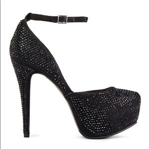 🖤Black Crystal Covered Stilettos